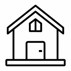 Home Office outline icon on white background
