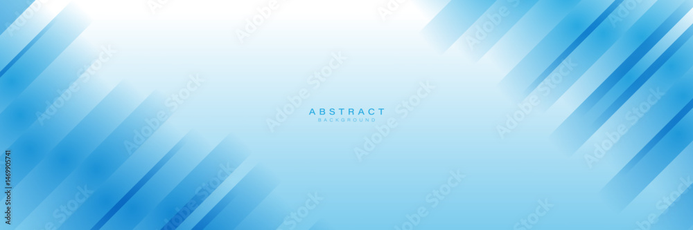 Leinwandbilder Light blue abstract background with diagonal transparent stripes and soft gradient