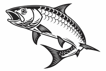 tarpon sihouette black vector