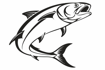 tarpon sihouette black vector