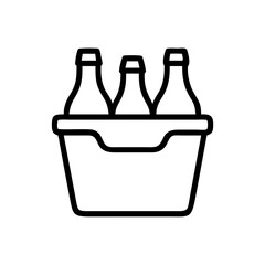 Bottled Drinks in Cooler Icon Design
