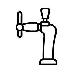 Draft Beer Tap Bar Service Icon Design