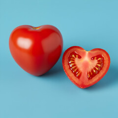 Fototapeta premium Heart-Shaped Tomatoes: Cute & Delicious!