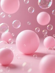 Pink bubble scene