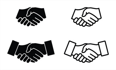 Handshake icon set.