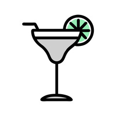 Margarita Cocktail Glass Drink Icon Design