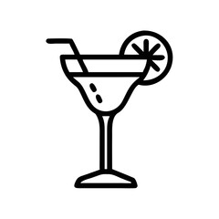 Margarita Cocktail Glass Drink Icon Design