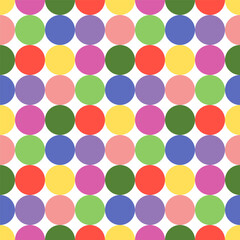 Multicolored stones or spots. Spotted background. Abstract seamless pattern. Colorful vector illustration