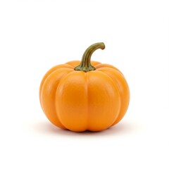 Obraz premium Small Orange Pumpkin on White Background