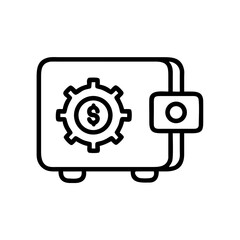 Secure Finance Vault Storage Icon Design