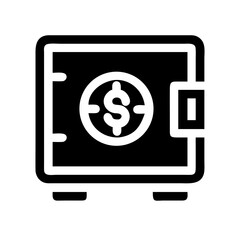 Secure Finance Vault Storage Icon Design