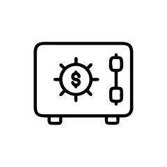 Secure Finance Vault Storage Icon Design