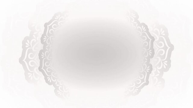 White Simple elegant royal luxury invitation style ornamental design BG 4K. Black and white cover defocused pattern loop video. theme celebration
