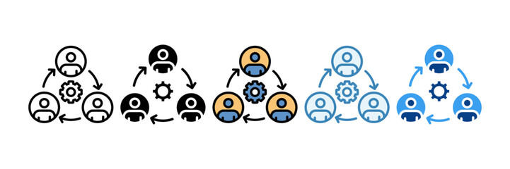 Workflow Management Icon Set Multiple Style Collection