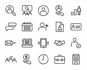Recruit line icon set.eps