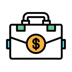 Finance Briefcase Business Wallet Icon Design