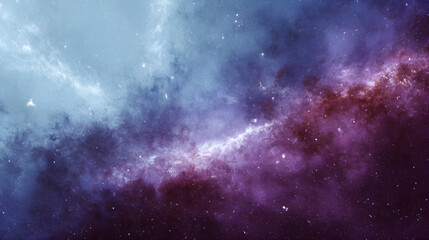 Obraz premium Deep Space Galaxy with Purple and Blue Nebula Clouds