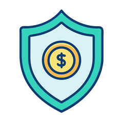 Finance Shield Security Protection Icon Design
