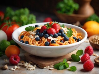 "Festive Cinco de Mayo Feast with Tacos, Mango Salsa, Nachos, and Drinks on Rustic Tabletop"