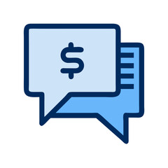Finance Chat Communication Bubble Icon Design