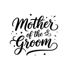Mother of the Groom. Vector Design Isolated on White Background