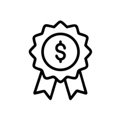 Financial Medal Achievement Award Icon Design