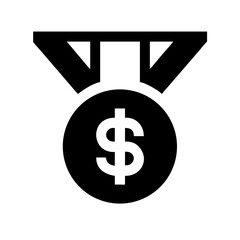 Financial Medal Achievement Award Icon Design