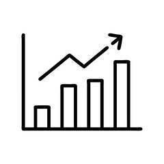 Growth Bar Chart Business Data Icon Design