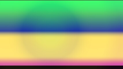 Abstract gradient artwork with blurred circular forms in teal, blue, yellow, and pink hues