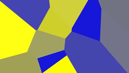 Abstract geometric pattern with vibrant yellow, blue, and olive green hues forming irregular polygonal shapes