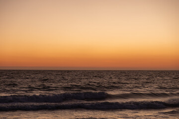 Sunset view of Scarborough Beach in Perth, Australia