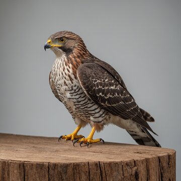  Large Hawk-Cuckoo on Wooden Plank