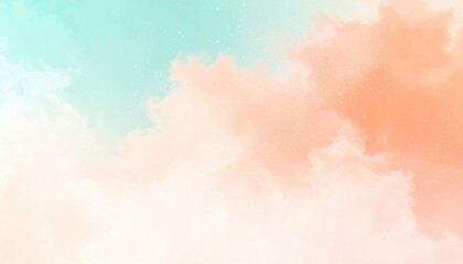 Serene cloud formation above a tranquil landscape digital art pastel colors soft atmosphere aesthetic viewpoint