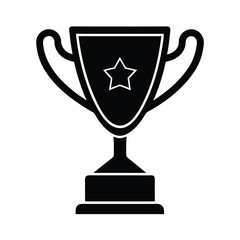 Trophy Victory Sleek Vector Silhouette