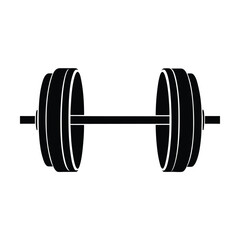 Barbell Fitness Strength Vector Silhouette
