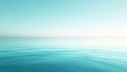 Obraz premium Calm water reflection at sunrise tranquil ocean landscape serene nature scene coastal viewpoint for relaxation