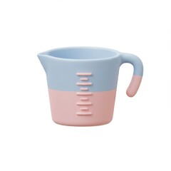 Pastel Pink and Blue Silicone Measuring Cup