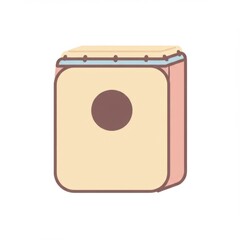 Cute Pastel Cartoon Drum Illustration