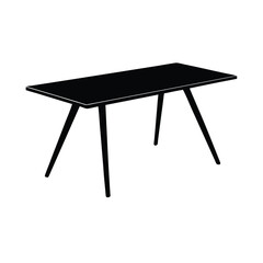 Table Minimalist Interior Vector Silhouette