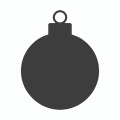 Obraz premium Simple Black Christmas Ornament Icon Illustration