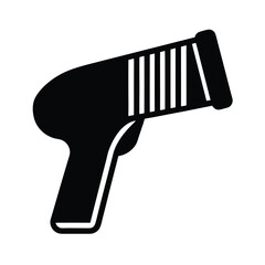 Barcode Scanner Commercial Vector Silhouette