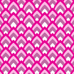 Seamless Pink Geometric Scales Pattern Background © jeewantha
