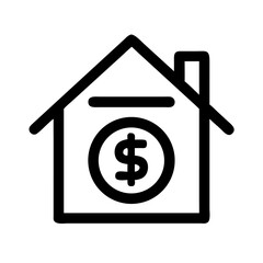 Mortgage Investment House Icon Design