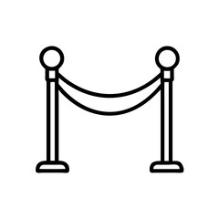 Velvet Rope Barrier Icon Design