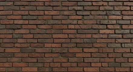 Obraz premium Detailed brick wall texture with varied red and brown tones and patterns