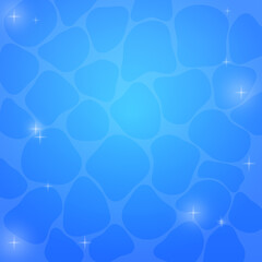 a gleaming, wavy blue sea 반짝반짝 빛나는 물결치는 바다