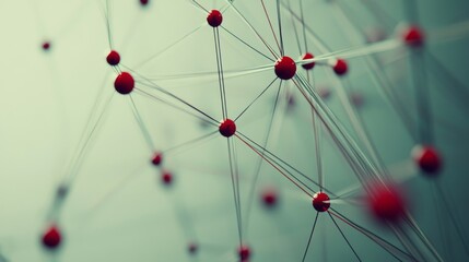 Abstract data visualization with multicolored lines and nodes, creating a web of information on a plain, minimal background.