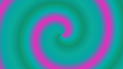 Teal and pink hypnotic spiral abstract art