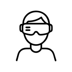 VR Gamer Avatar Icon Design