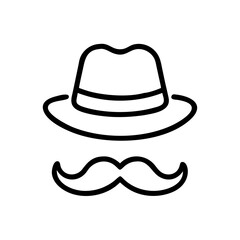Vintage Hat and Mustache Icon Design
